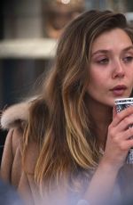 ELIZABETH OLSEN at Alfreds Coffee in West Hollywood 12/15/2016