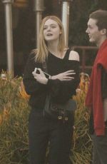 ELLE FANNING and a Friend Out for Dinner in Los Angeles 12/17/2016