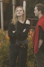 ELLE FANNING and a Friend Out for Dinner in Los Angeles 12/17/2016