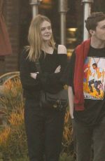 ELLE FANNING and a Friend Out for Dinner in Los Angeles 12/17/2016