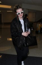 ELLE FANNING at Los Angeles International Airport 12/08/2016