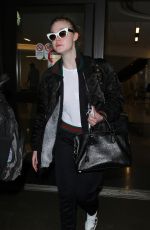 ELLE FANNING at Los Angeles International Airport 12/08/2016