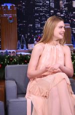 ELLE FANNING at Tonight Show Starring Jimmy Fallon in New York 12/14/2016