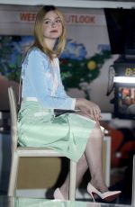 ELLE FANNING on the Set of 