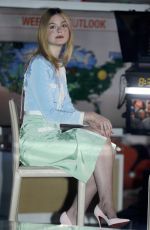 ELLE FANNING on the Set of 