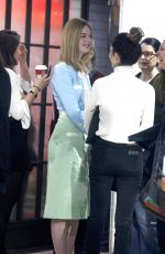 ELLE FANNING on the Set of 