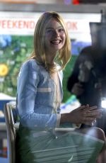 ELLE FANNING on the Set of 