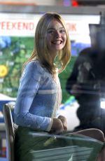 ELLE FANNING on the Set of 