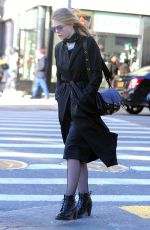 ELLE FANNING Out and About in New York 12/15/2016