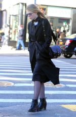ELLE FANNING Out and About in New York 12/15/2016