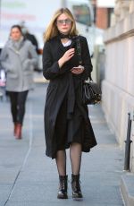 ELLE FANNING Out and About in New York 12/15/2016