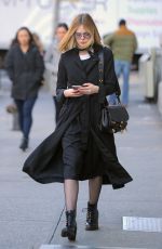 ELLE FANNING Out and About in New York 12/15/2016