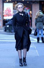 ELLE FANNING Out and About in New York 12/15/2016