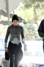 ELLEN POMPEO Out Jogging with Her Husband Chris Ivery in Los Feliz 12/18/2016