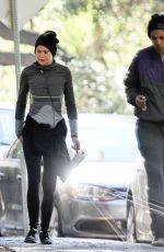 ELLEN POMPEO Out Jogging with Her Husband Chris Ivery in Los Feliz 12/18/2016