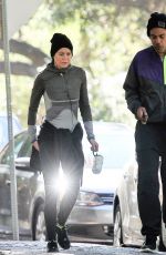 ELLEN POMPEO Out Jogging with Her Husband Chris Ivery in Los Feliz 12/18/2016