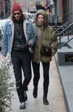 ELSA HOSK and Tom Daly Out in New York 12/28/2016