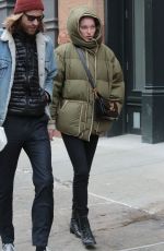ELSA HOSK and Tom Daly Out in New York 12/28/2016