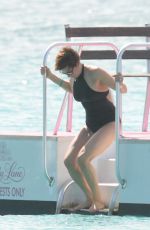 EMMA FORBES in Swimsuit at a Beach in Barbados 12/27/2016