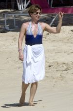 EMMA FORBES Out at a Beach in Barbados 12/30/2016