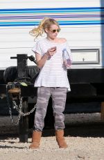 EMMA ROBERTS on the Set of 