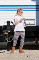 EMMA ROBERTS on the Set of 