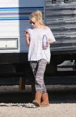 EMMA ROBERTS on the Set of 