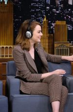 EMMA STONE at Tonight Show Starring Jimmy Fallon in New York 12/01/2016