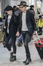 EVAN RACHEL WOOD with Her Boyfriend at Airport in Montreal 12/15/2016