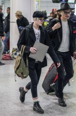 EVAN RACHEL WOOD with Her Boyfriend at Airport in Montreal 12/15/2016