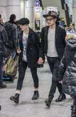 EVAN RACHEL WOOD with Her Boyfriend at Airport in Montreal 12/15/2016