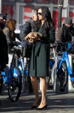 FAMKE JANSSEN on the Set of 