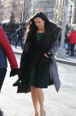 FAMKE JANSSEN on the Set of 