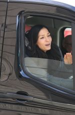 FAMKE JANSSEN on the Set of 