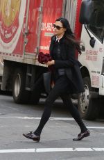 FAMKE JANSSEN Out Shopping in New York 12/23/2016