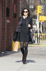 FAMKE JANSSEN Out Shopping in New York 12/23/2016