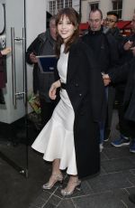 FELICITY JONES Arrives at Capital Radio in London 12/15/2016