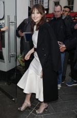 FELICITY JONES Arrives at Capital Radio in London 12/15/2016