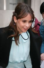 FELICITY JONES at BBC Radio 2 in London 12/15/2016