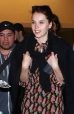 FELICITY JONES at LAX Airport in Los Angeles 11/30/2016