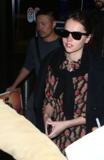 FELICITY JONES at LAX Airport in Los Angeles 11/30/2016