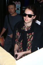 FELICITY JONES at LAX Airport in Los Angeles 11/30/2016