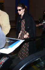 FELICITY JONES at LAX Airport in Los Angeles 11/30/2016