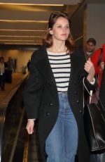 FELICITY JONES at Narita International Airport in Tokyo 12/06/2016