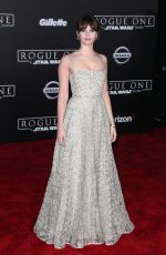 FELICITY JONES at Rogue One: A Star Wars Story Premiere in Hollywood 12/10/2016