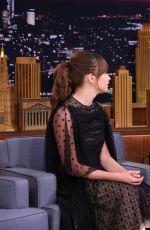 FELICITY JONES at Tonight Show Starring Jimmy Fallon in New York 11/30/2016