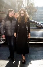 GIGI HADID Arrives at Gare Du Nord Station in Paris 12/01/2016