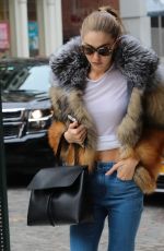 GIGI HADID Arrives at Her Hotel in New York 12/11/2016