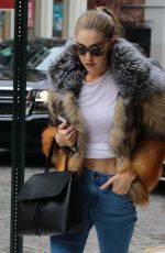 GIGI HADID Arrives at Her Hotel in New York 12/11/2016