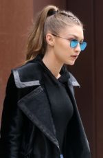 GIGI HADID Leaves Her Apartment in New York 12/08/2016 